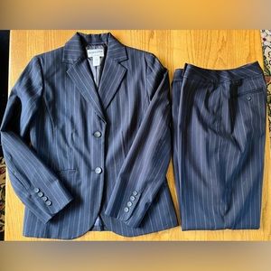 Pendleton Virgin Wool Women’s Suit 4 Blazer Trousers Pinstripes